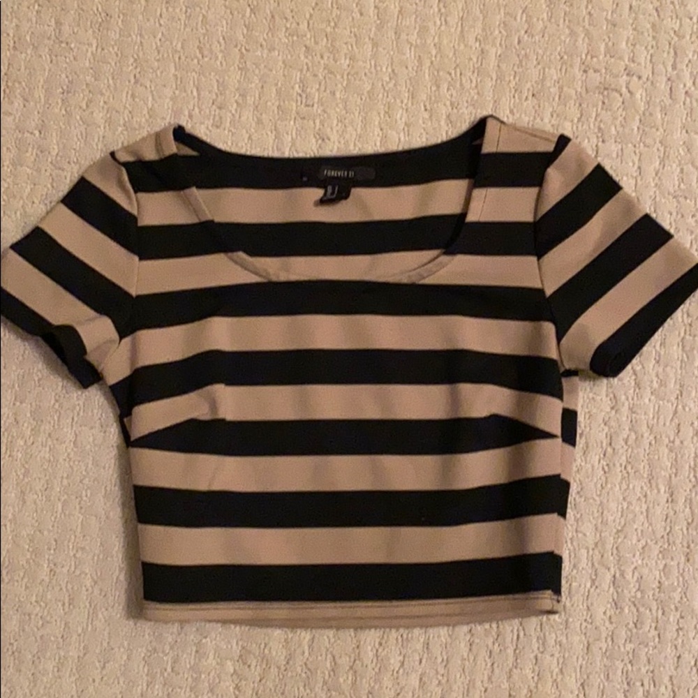 Black and Tan crop top